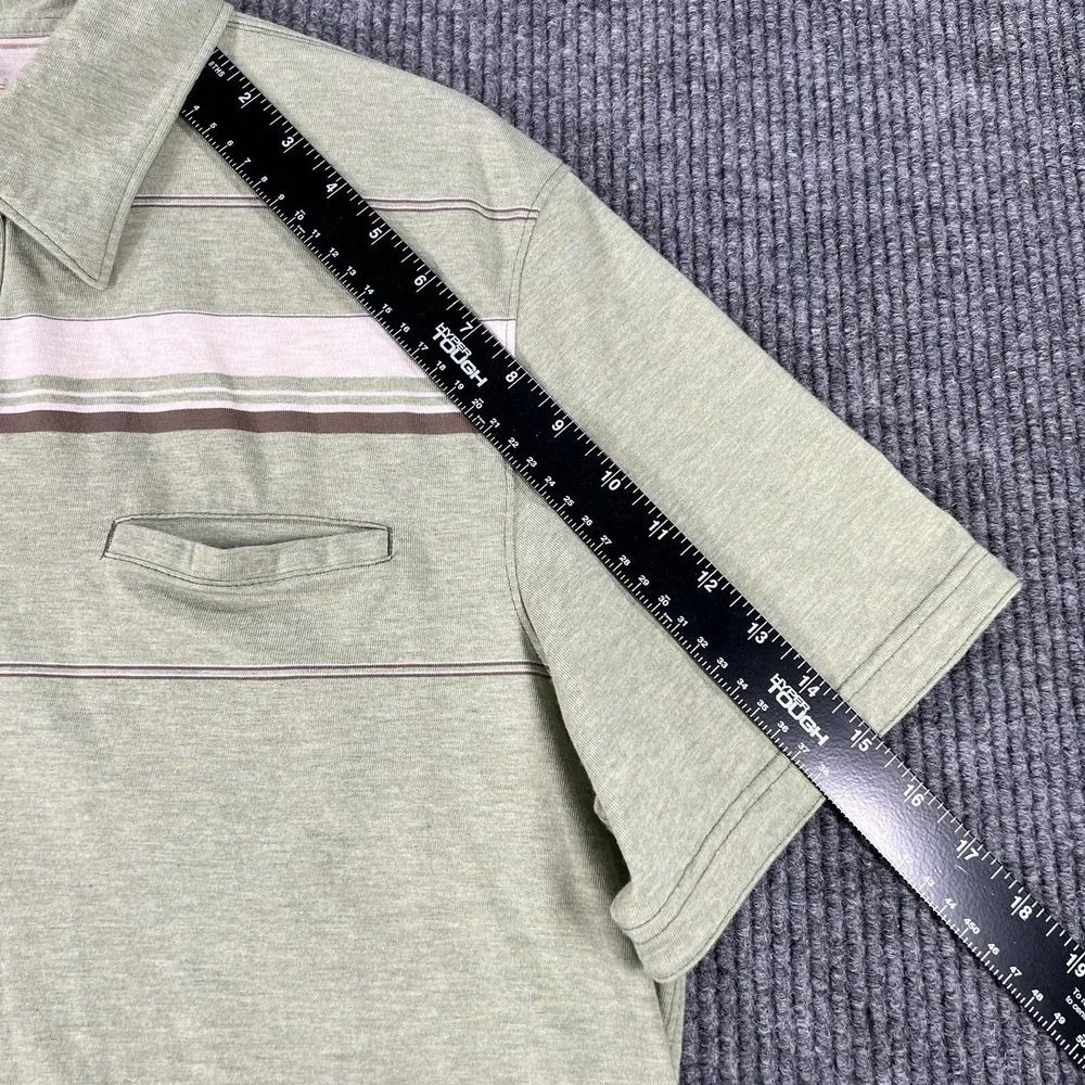 Banana Republic Polo Shirt Mens XL Extra Large Green Short Sleeve 100% Cotton